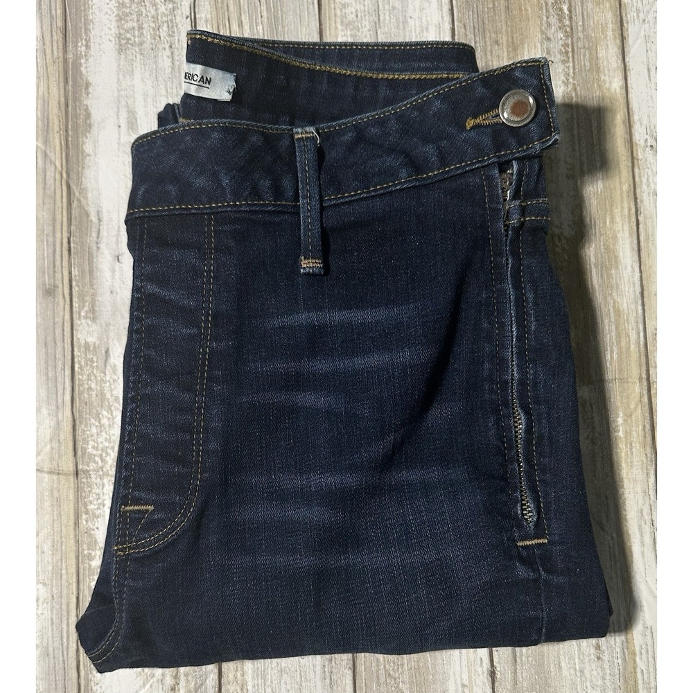 Good American Dark Wash, Side Zip Skinny Fit Women's Jeans Size 4/27‎